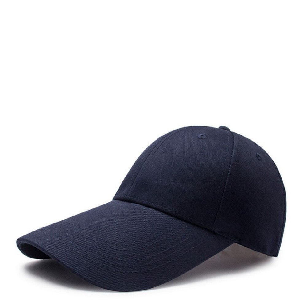 55-60cm 60-65cm 11cm long visor large head Man Big Size Causal Peaked Hats Cool Hip Hop Hat Man Plus Size Baseball Caps: Navy Blue / 59.5cm to 62cm