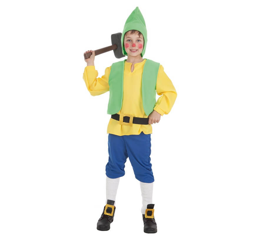 Disfraz de Enanito de Cuento amarillo para niño