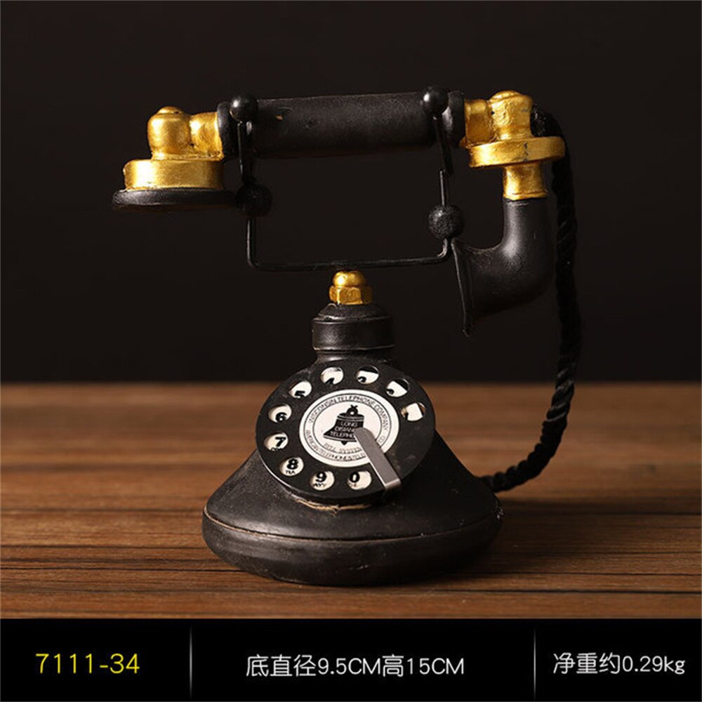 Jahrgang Wohnkultur Telefon Jahrgang Modell Europäischen retro Wählscheibe Telefon einstellen Handgemachte Alte Eisen Telefon Requisiten: 7111-34