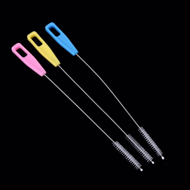 2pcs Baby Milk Feeding Bottle Drink Water Cup Straw Washing Brush Cleaner Tool QX2D