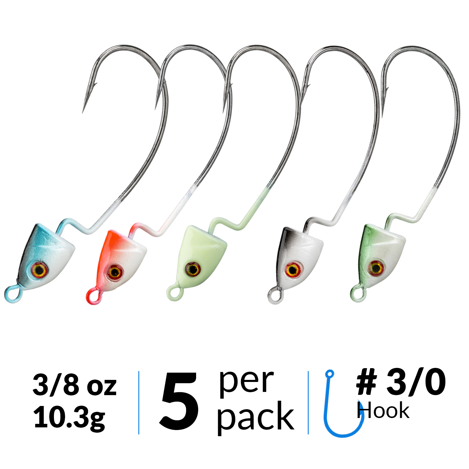 Anzuelo de pesca con cabeza plomada, 3,5g, 5g, 7g, 10g, 14g, accesorios de aparejos de pesca con señuelo suave, 5 unids/lote: 10g jig head hook