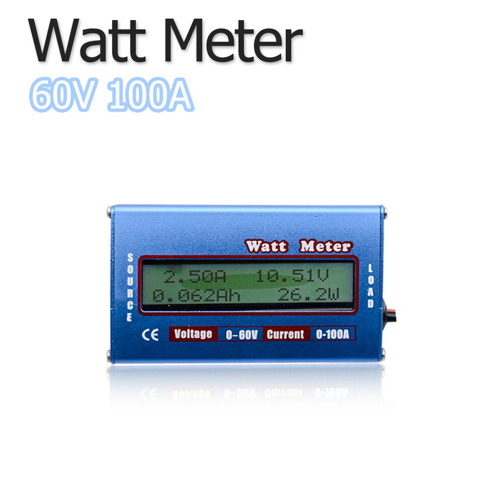 Simpel jævnstrømsanalysator watt volt amp meter 12v 24v solvind analysator amperemeter