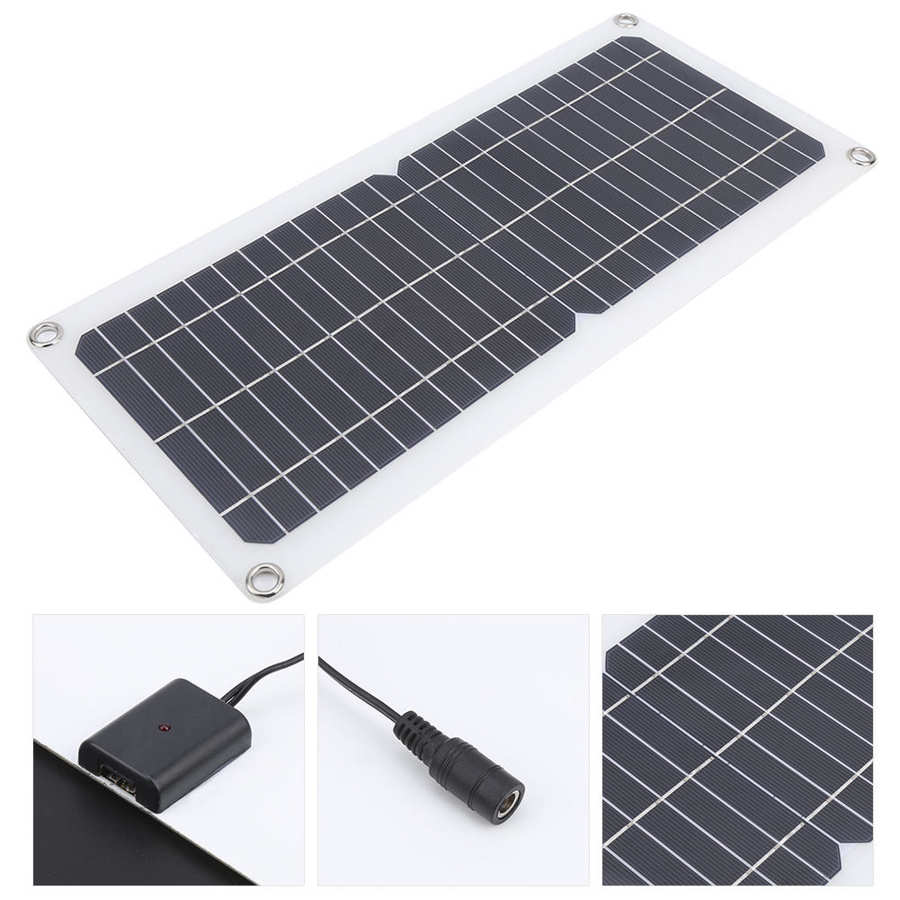 USB Solar Panel 15W Flexible Solar Panel USB Port IP65 Waterproof Monocrystalline Charger for Car RVs Outdoors 15W Solar Panel
