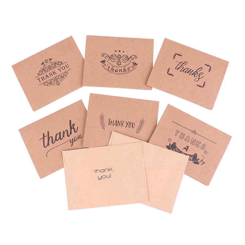 18pcs Envelope Sticker Set Thank You Mini Brown Pa... – Vicedeal