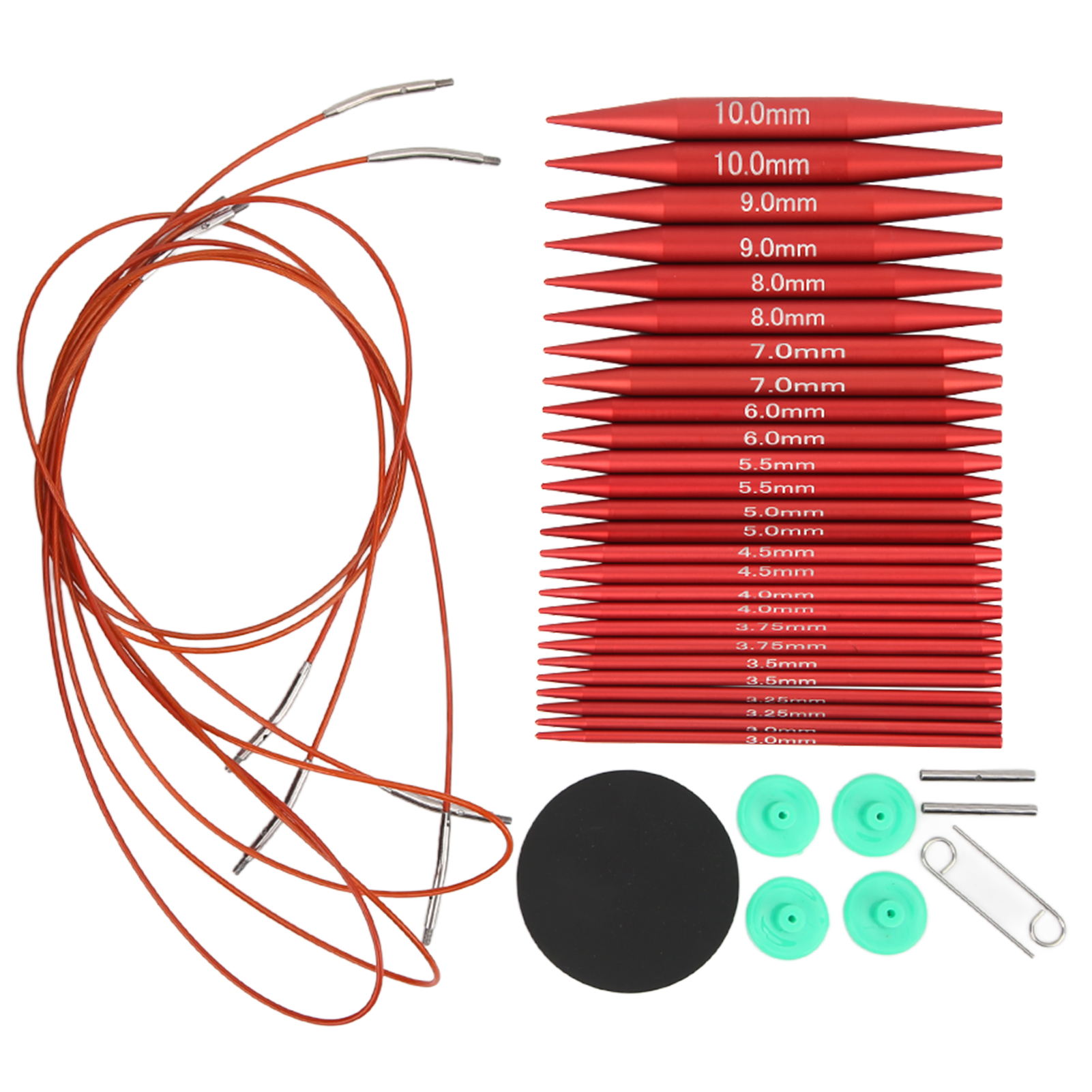 Agulhas de tricô intercambiáveis com saco de armazenamento, Crochet Kit, vários tamanhos disponíveis, destacável Circular