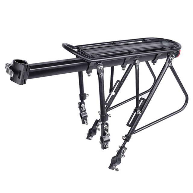 Portaequipajes trasero para bicicletas, soporte para bolsa de tija de sillín con herramienta de instalación, accesorios para bicicletas, 24-29 pulgadas: Half Quick Mount