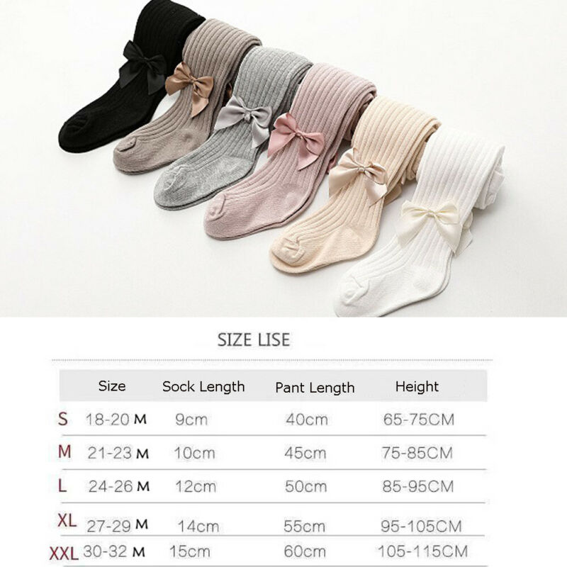 Strømpebukse tights strømper varm bomull, solid tights for baby jenter småbarn barn