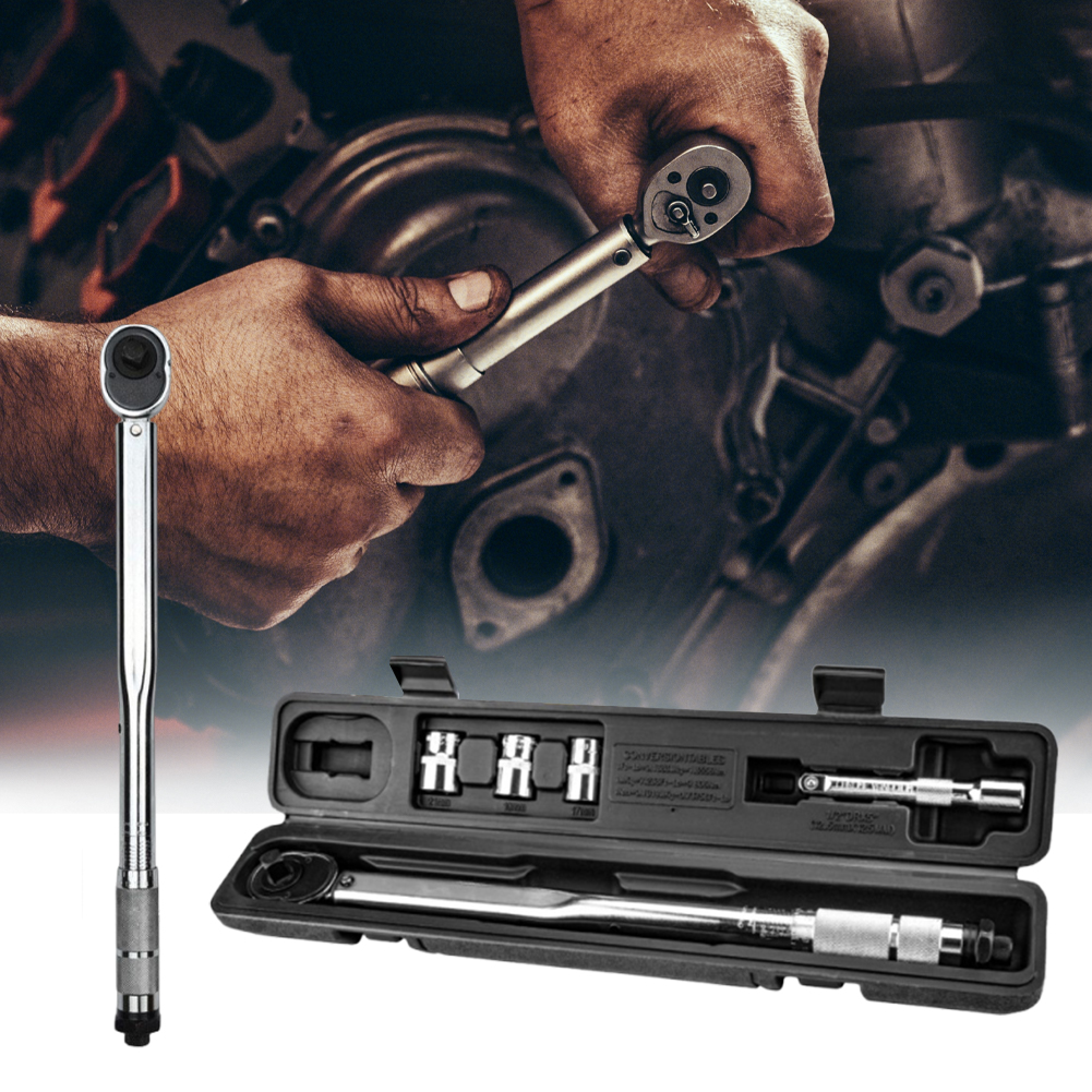 1/2-Inch Drive Click Torque Wrench Torque Wrench Metal Click Torque Wrench Adjustable Torque Wrench for Car Repair