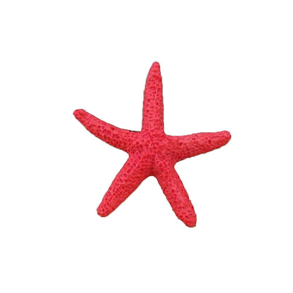 5cm Artificial Starfish Underwater Resin Aquarium Fish Tank Decoration Artificial Fish Pet Ornaments Viewing Decorations: Red
