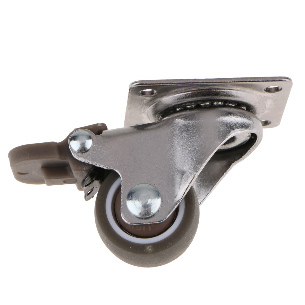 Heavy Duty Swivel Bearing Caster Wheels Rubber Base with Top Plate