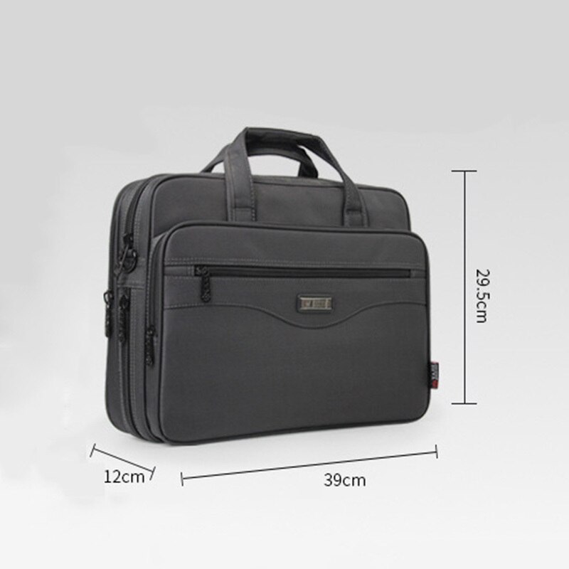 Volasss Men Business Briefcase Laptop Bags Nylon Cloth Waterproof Handbags Gentleman Shoulder Office Work Package