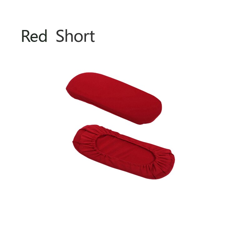 2 Stuks Stoel Armsteun Pads Voor Home Office Stoelen Voor Polyester Mouwen Swivel Stoel Armsteun Anti Proof Mouwen Pack Stoel covers: Red short
