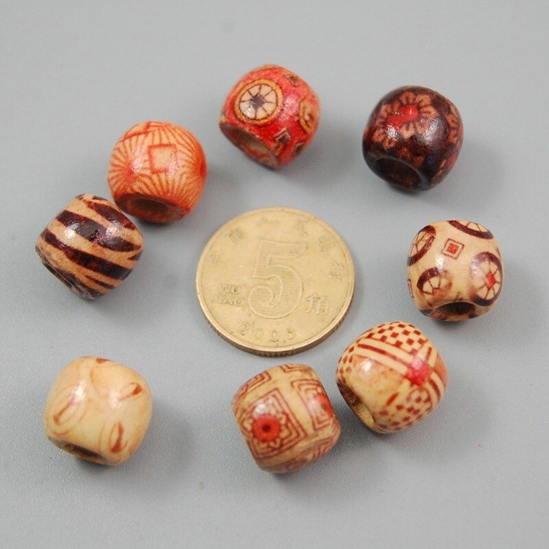 100 Stuks 10-12Mm Houten Kralen Voor Sieraden Maken Diverse Macrame Levert Ronde Kralen, ambachtelijke Houten Kraal Kit Voor Armbanden Sieraden