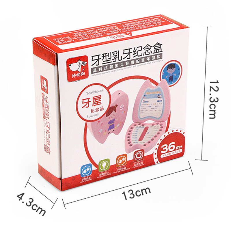 Baby Deciduous Teeth Box Children Souvenir Save Tools Cartoon Baby Milk Teeth Organizer Storage Kids Tooth Box