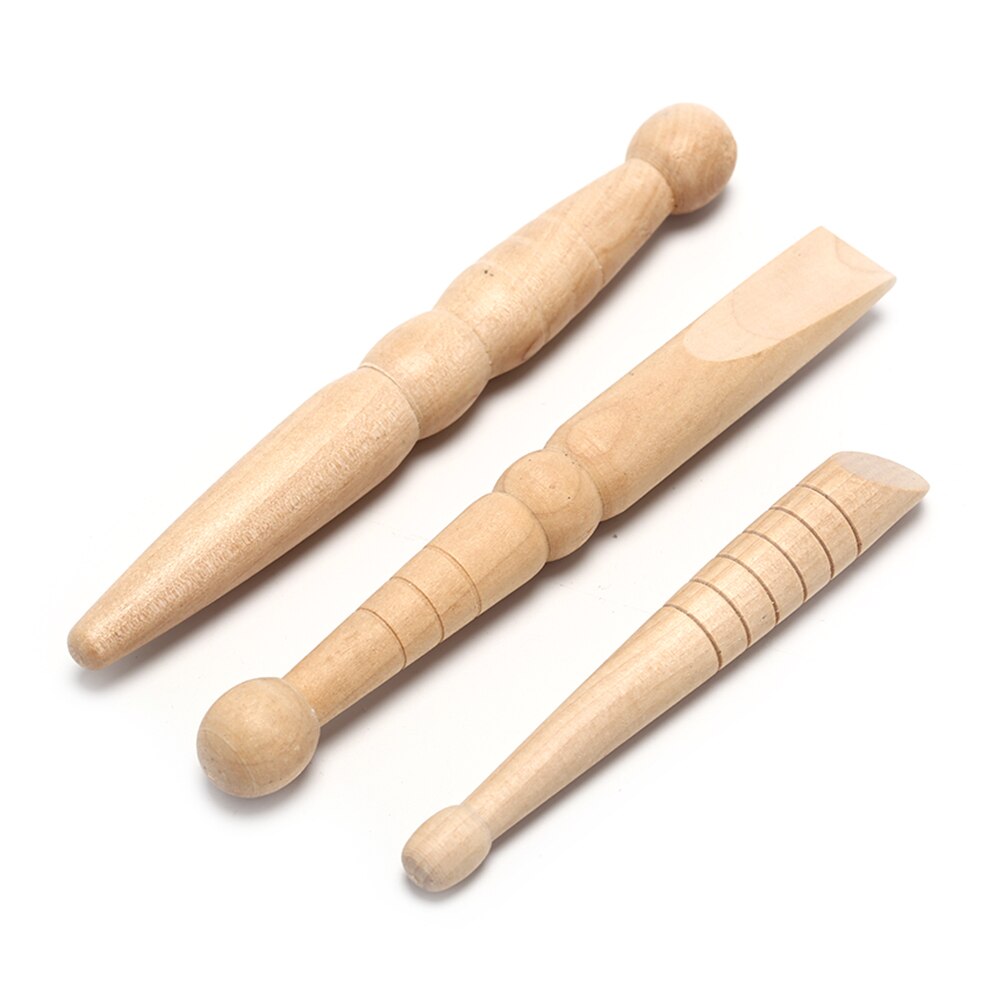 3Pcs Originele Houten Acupunctuur Voetreflexologie Massager Voet Body Massage Stick Verlichten Spierpijn Ontspannen Tool