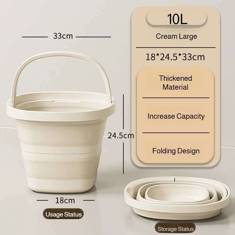 【bärbar hopfällbar vattenhink】mångsidig förtjockad vattenhink med stor kapacitet - campingplastbalja för hem, utomhusbruk, trädgårdsskötsel: Armégrön