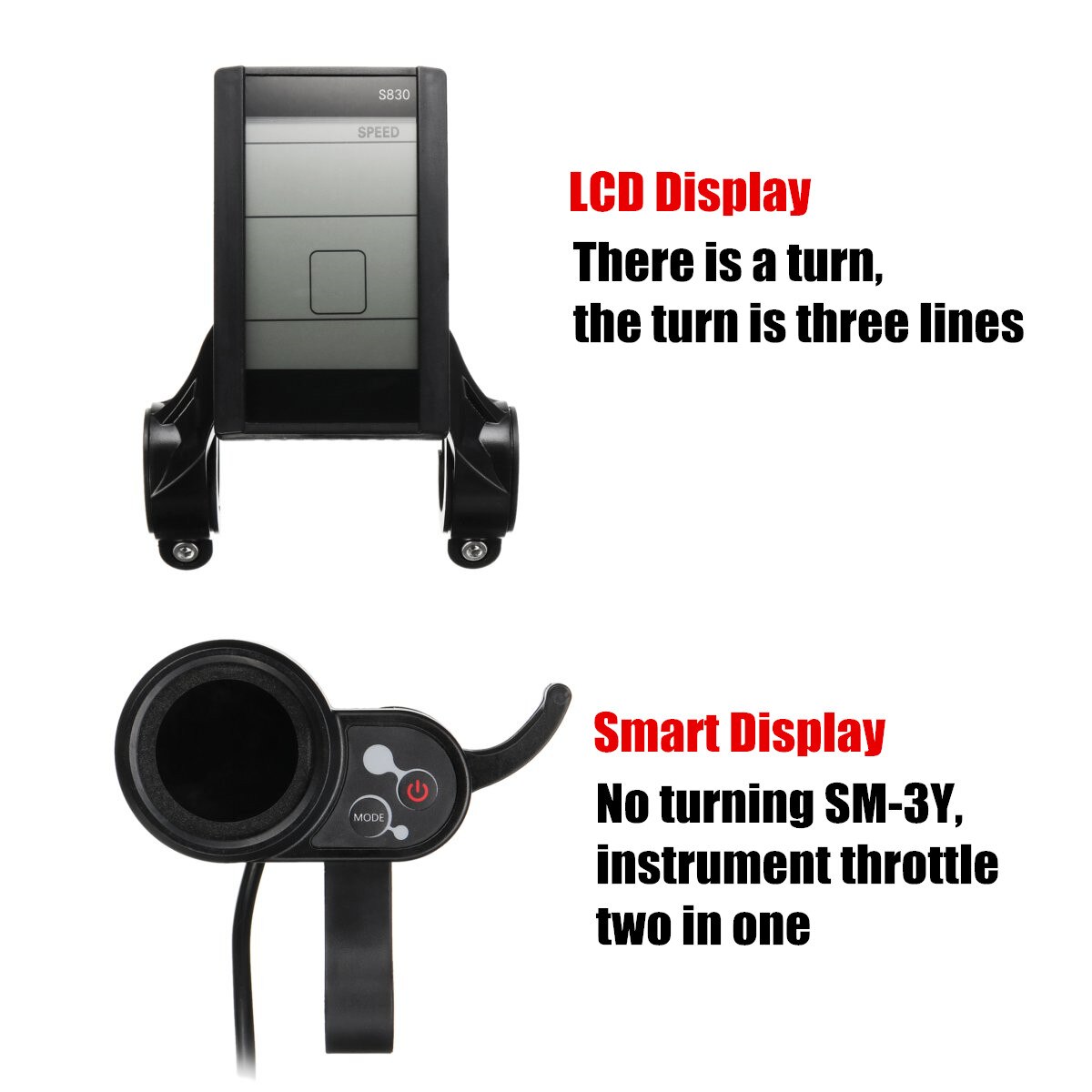 350w borstelloze motoren met 24v-48v borstelloze motoren, lcd/smart display voor scooters, e-bikes en elektrische fietsaccessoires