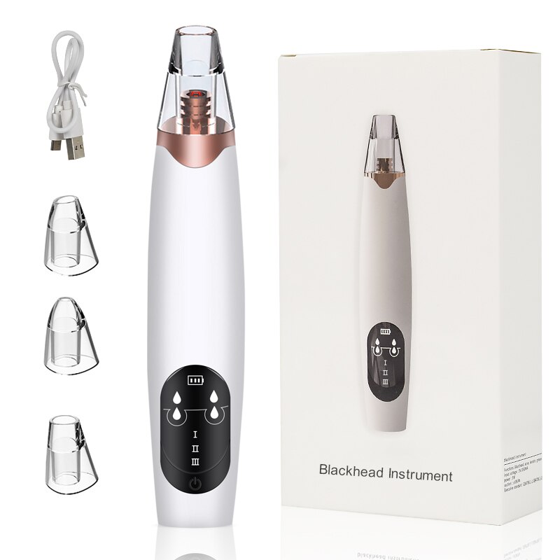 Eliminador de espinillas al vacío, aspiradora eléctrica de puntos negros para acné, máquina limpiadora de rostro: no acne needle