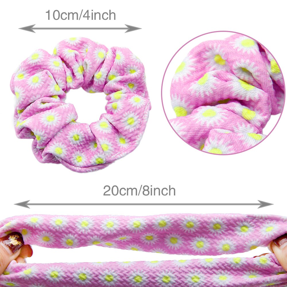 Trykt bullet liverpool hår scrunchies 1 stk, stretchy hestehaleholder, hårbåndtau for kvinner jente, stoff scrunchies ,,1 yc 10475: 1103703001