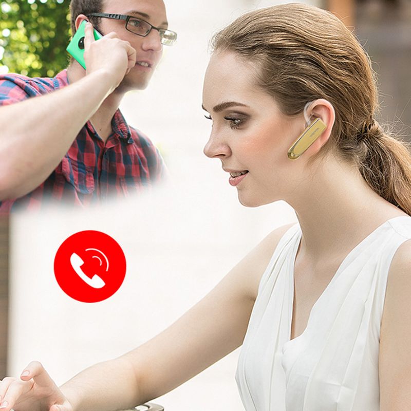 Auriculares auriculares inalámbricos con Bluetooth BT4.0 CSR4.0 con micrófono y cancelación de ruido, para viajes y conducción