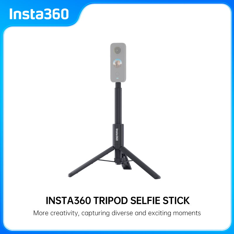 Insta360 Tripod Selfie Stick | 2-in-1 Tripod & Invisible Selfie Stick | 360° Rotation | 1/4" Mount for X5 /X4/ X3 / RS Cameras