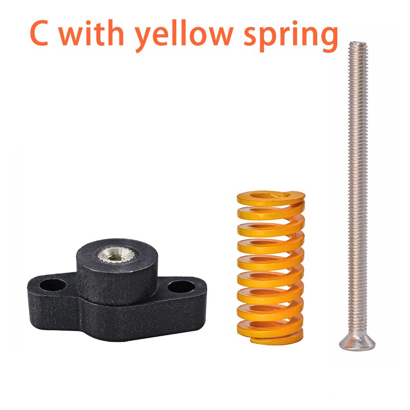 4PCS M3/M4 Heat Bed Leveling Spring Knob Parts 3D Printers Print Platform Screw Nuts Calibration Accessories