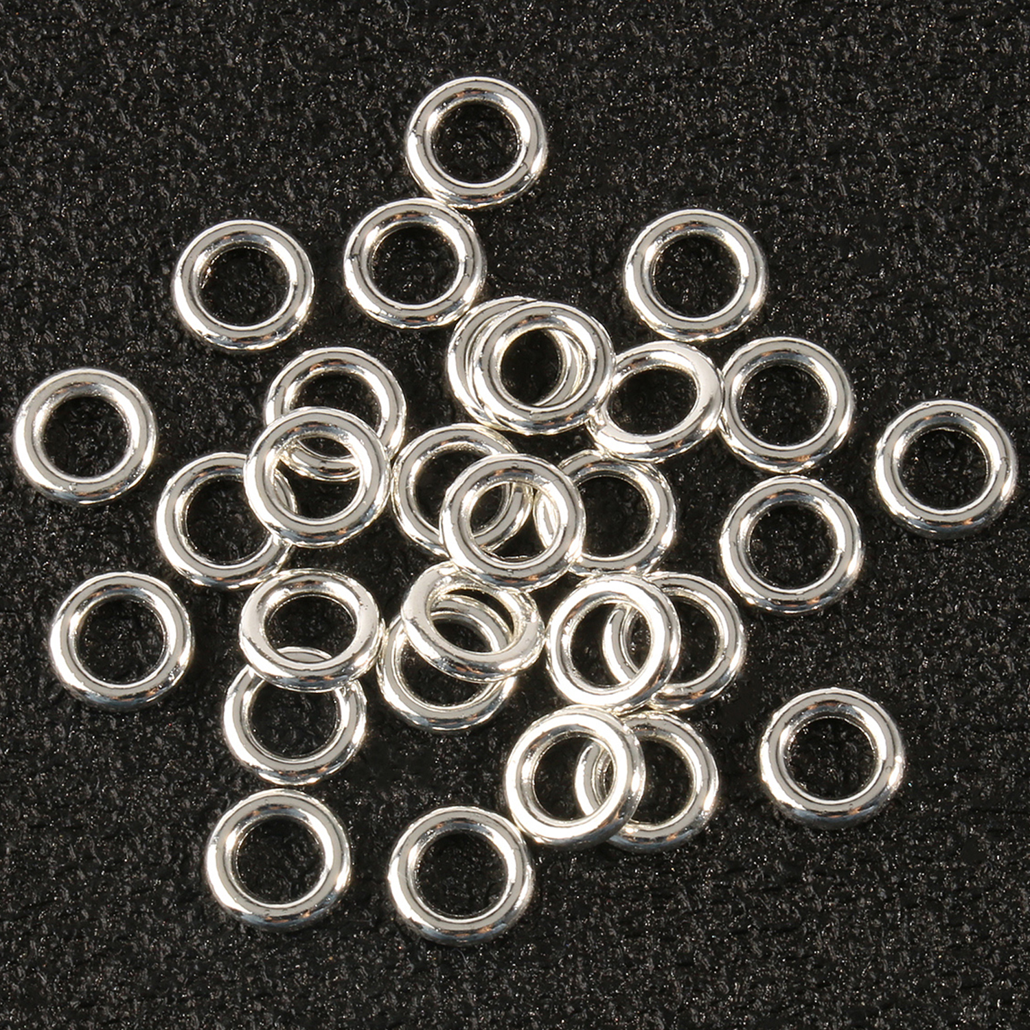 Anillos de aleación de Color dorado y plateado, conectores de aros circulares de Metal para fabricación de joyas, suministros de accesorios de bricolaje, 50 piezas, 8x2mm