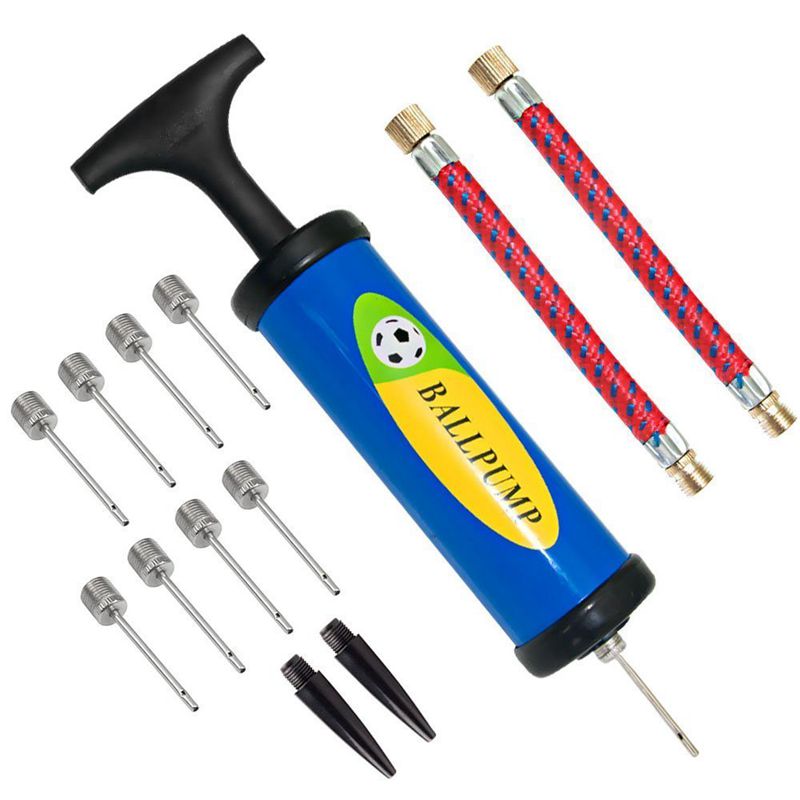 Inflator balpomp naalden ventiel adapter set voor basketbal voetbal ballonnen volleybal en rugby: Default Title