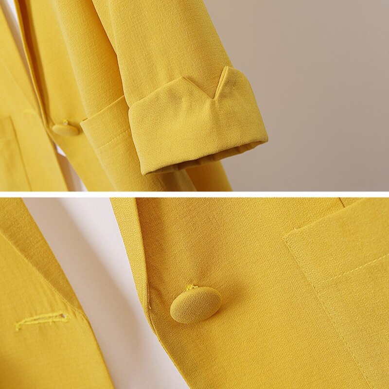 Veste de costume longue en coton et lin pour femmes, grande taille, ample, décontractée, à la , vêtements pour femmes, offre spéciale, NOV99