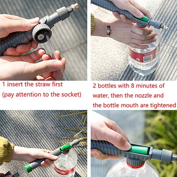 High Pressure Air Pump Manual Sprayer Adjustable Drink Bottle Spray Head Nozzle Garden Watering Tools Irrigation Garden Supplies