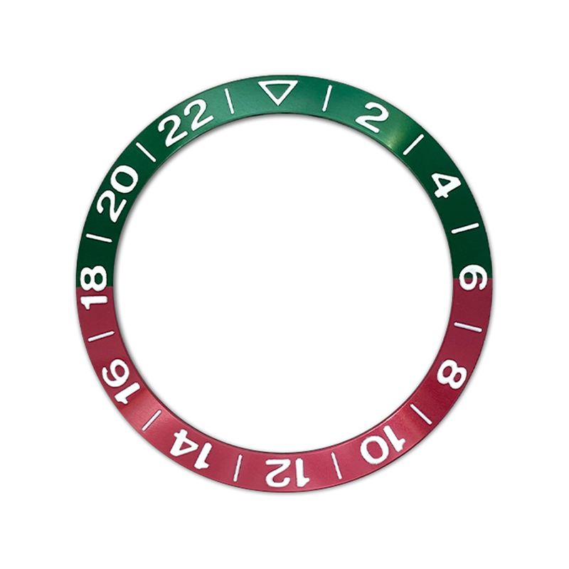 38Mm Gebogen Aluminium Horloge Bezel Insert Ring Past Nh35 Nh36 Skx007 Skx009 Gmt Sub Horloge Case 2-22 Horloge Ring Vervangt Onderdelen: Dark Khaki