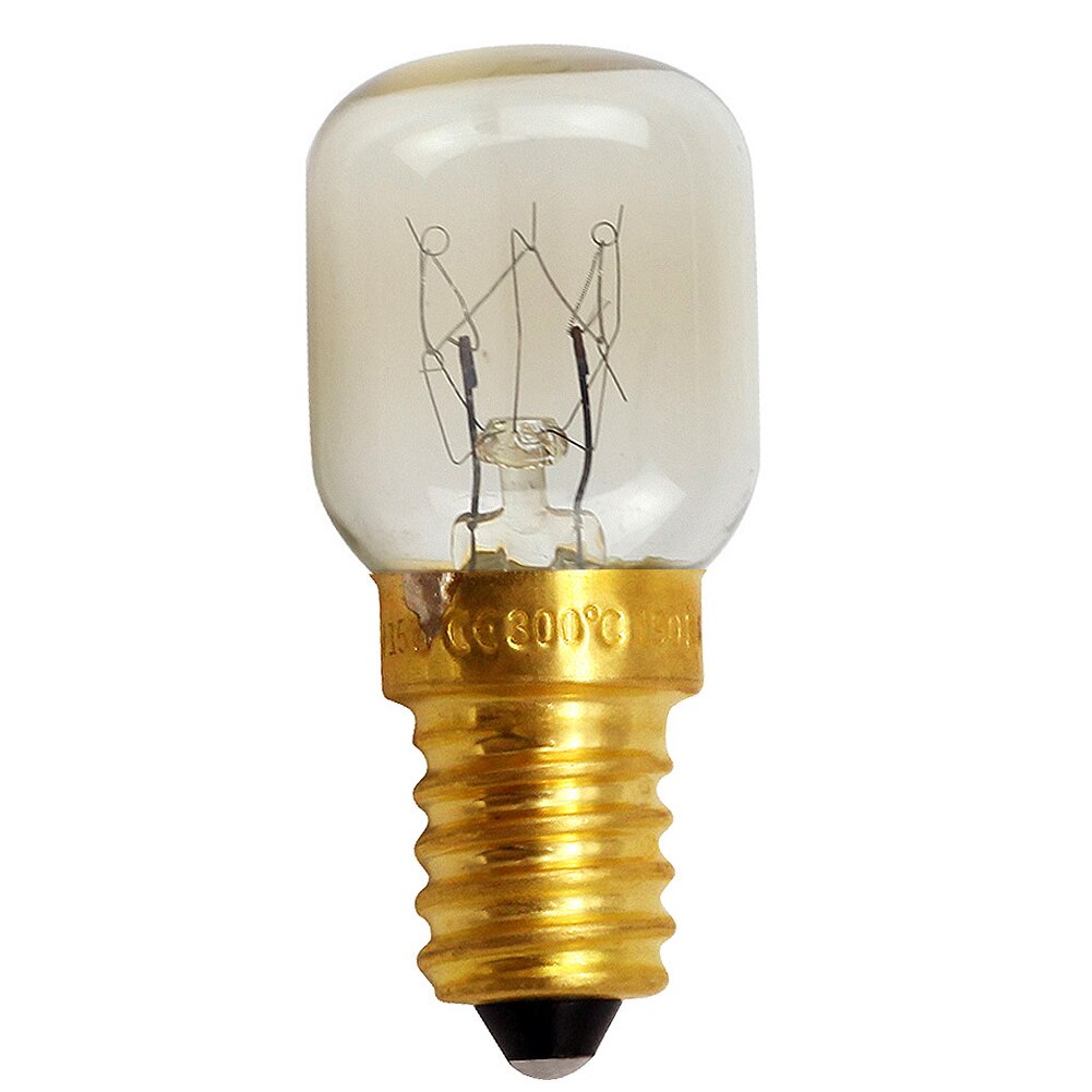 E12/e14 holdbare 15w 25w ovnpære varmebestandige salt lys mikroovn super lys glødelampe, nem at installere: 25w- kobber -e14