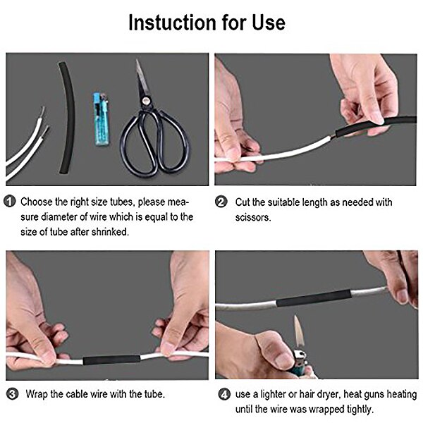 280 Pcs Car Amplifier Heat-Shrink Tubing 3:1 Dual Wall Adhesive Heat Shrink Tubing Kit Best Cable Sleeve Tube Assortment With St