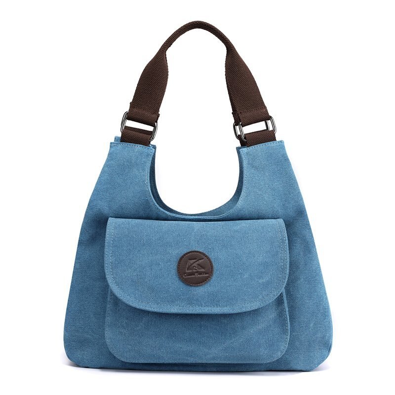 Hoge Qualitywaterproof Canvas Schoudertassen Voor Vrouwen Handtassen Beroemde Zomer Strand Tas Dames Handtas Sac A Main: Blue