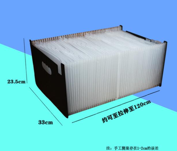 Expanding A4 File Holder Office Supplies Plastic Rainbows Organizer A4 Letter Size Portable Documents Holder Desk Storage: 48 White