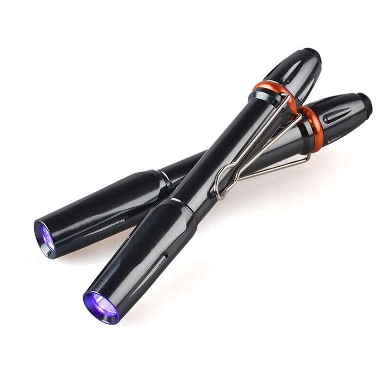 TopCom Pocket Pen Light 365nm 3W LED Ultraviolet Lamp UV Black Light Torch Pen Flashlight