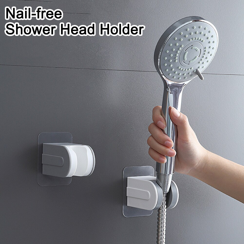 Hand Douchekop Houder Punch Gratis Wandmontage Verstelbare Hand Douchekop Beugel Zelfklevende Badkamer Accessoires