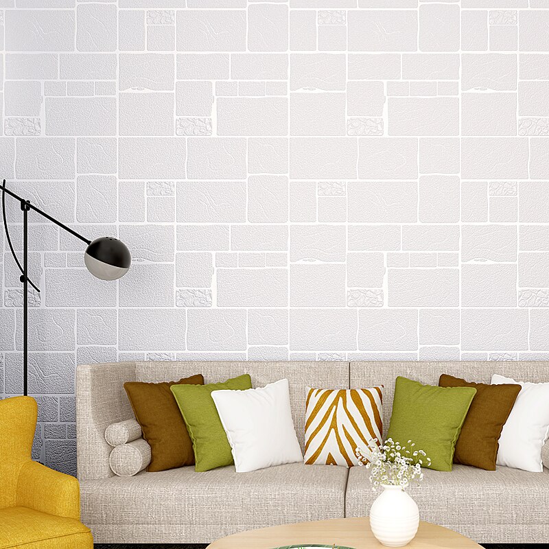 70*70cm 3d adesivo de parede imitação tijolo decoração do quarto à prova dwaterproof água auto-adesivo papel de parede para sala de estar tv pano de fundo decoração