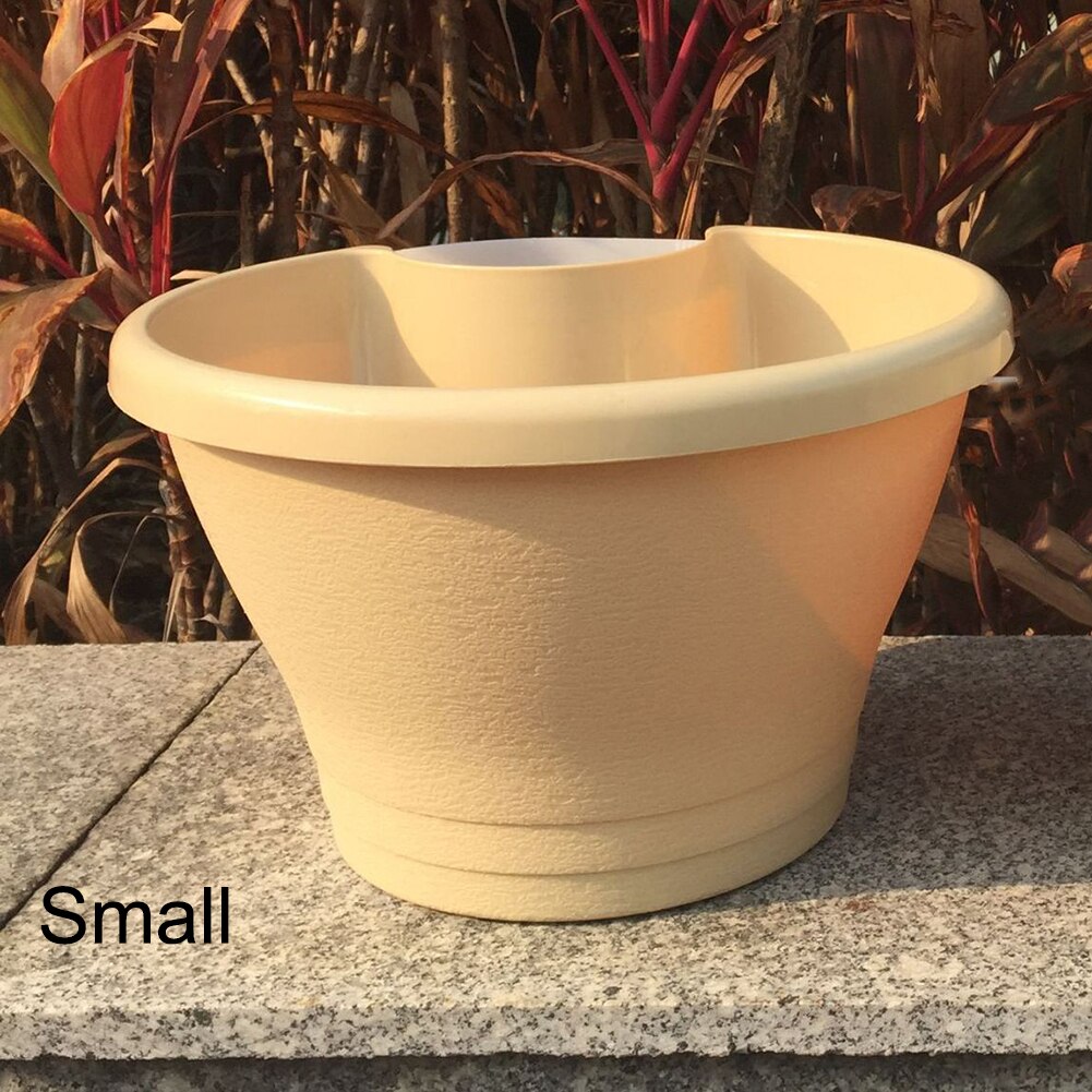 sospeso fioriera Vaso di Fiori per Balcone pluviale di Scarico Tubo Pluviale Titolare Vaso di fiori Vivaio Vasi Da Giardino di Casa Forniture: crema colore / Grande