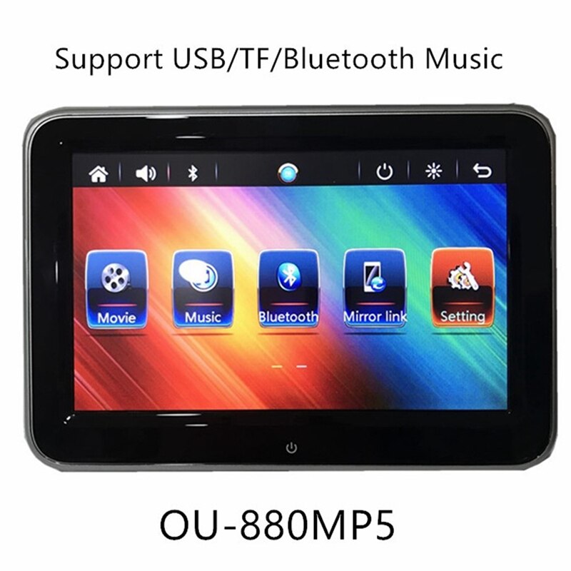 8 Inch Hd Car Headrest Monitor Dvd Video Player Usb/Sd/Fm Tft Lcd Digital Screen Press Button Game Remote Control Car Mp5 Play