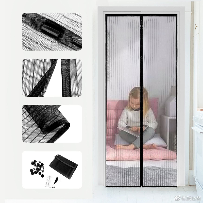 Cortinas antimosquitos para insectos y moscas, malla de red magnética, cierre automático, pantalla de puerta, cortina de cocina, verano