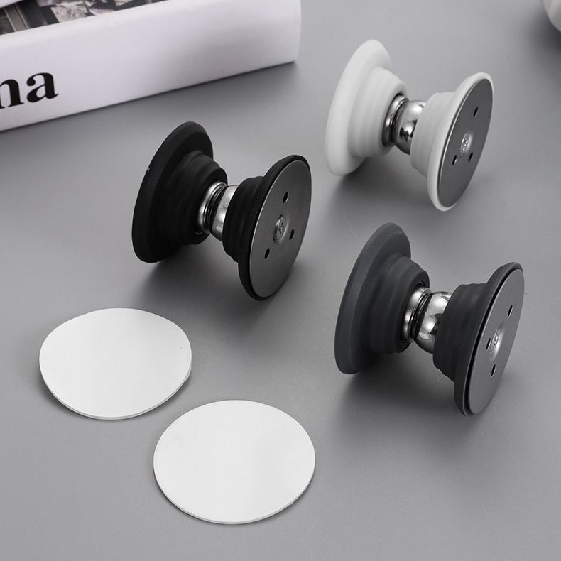 Puerta corta de silicona sin perforaciones para el hogar, puerta silenciosa fuerte magnética contra puerta anticolisión de silicona, 1 ud.