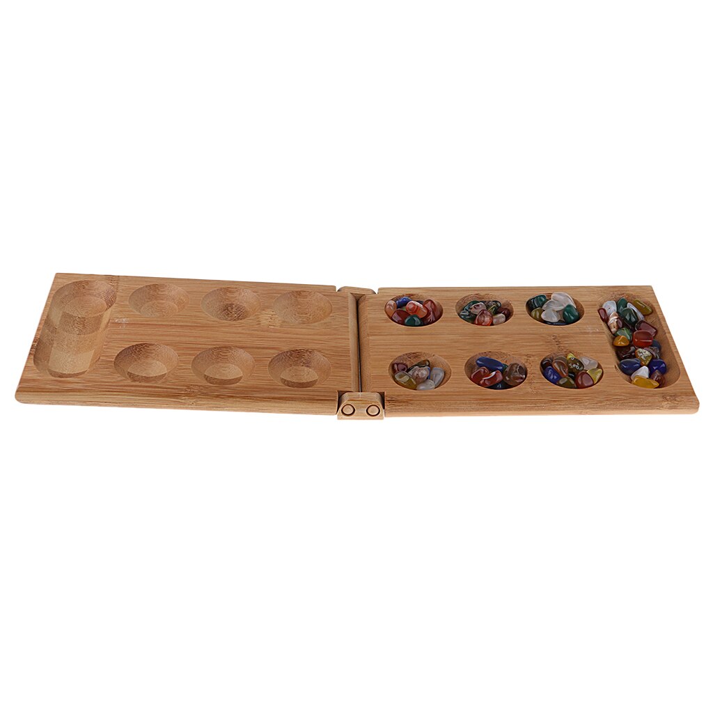 Juego de estrategia clásico de bambú Mancala / Mankala para adolescentes de 6 años y más