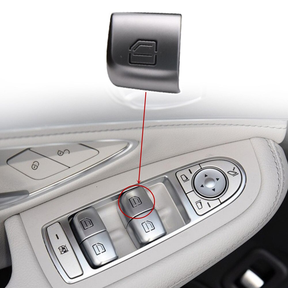 Car Window Button Glass Lifter Control Switch Trunk Tailgate Boot Luggage Back Door for Mercedes-Benz C class W205 GLC W253: Red