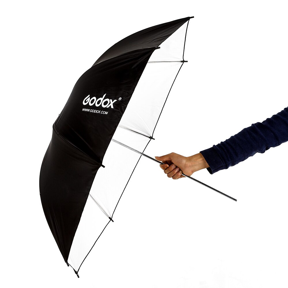 Godox studio fotogrphy paraply 40 " 102cm sort og hvid reflekterende belysning lys paraply