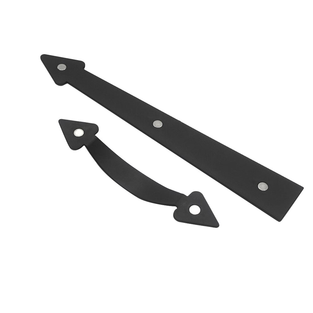 6pcs Garage Door Hardware Kit Carriage House Magnetic Decorative Household Black Replacement Parts Hinges Handles Multipurpose