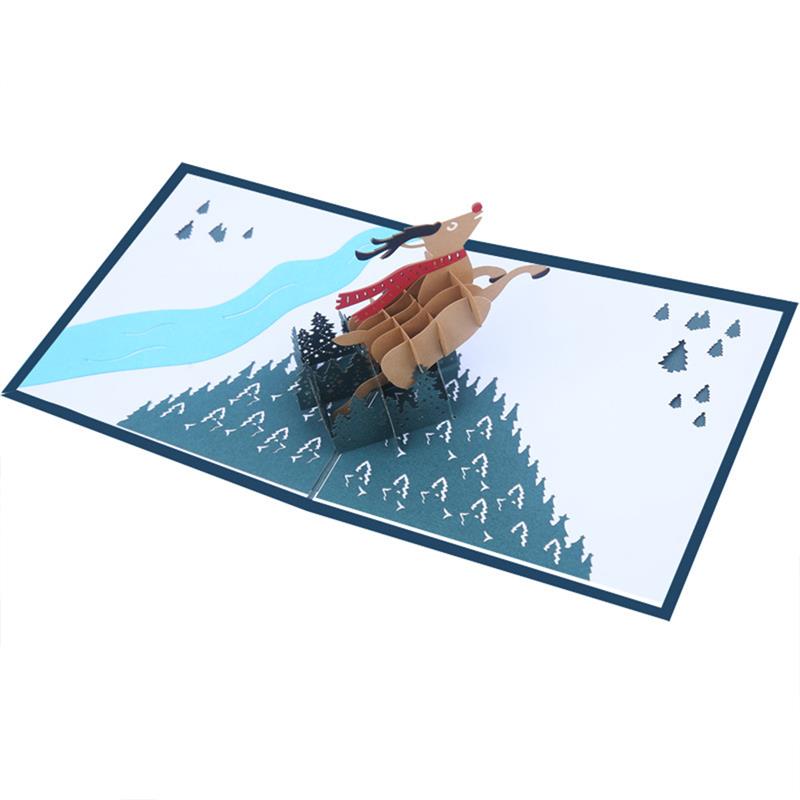 Christmas 3D Cards Pop Up Greeting Cards for Xmas Year Greeting Cards Paper Craft Merry Christmas Cards: 5