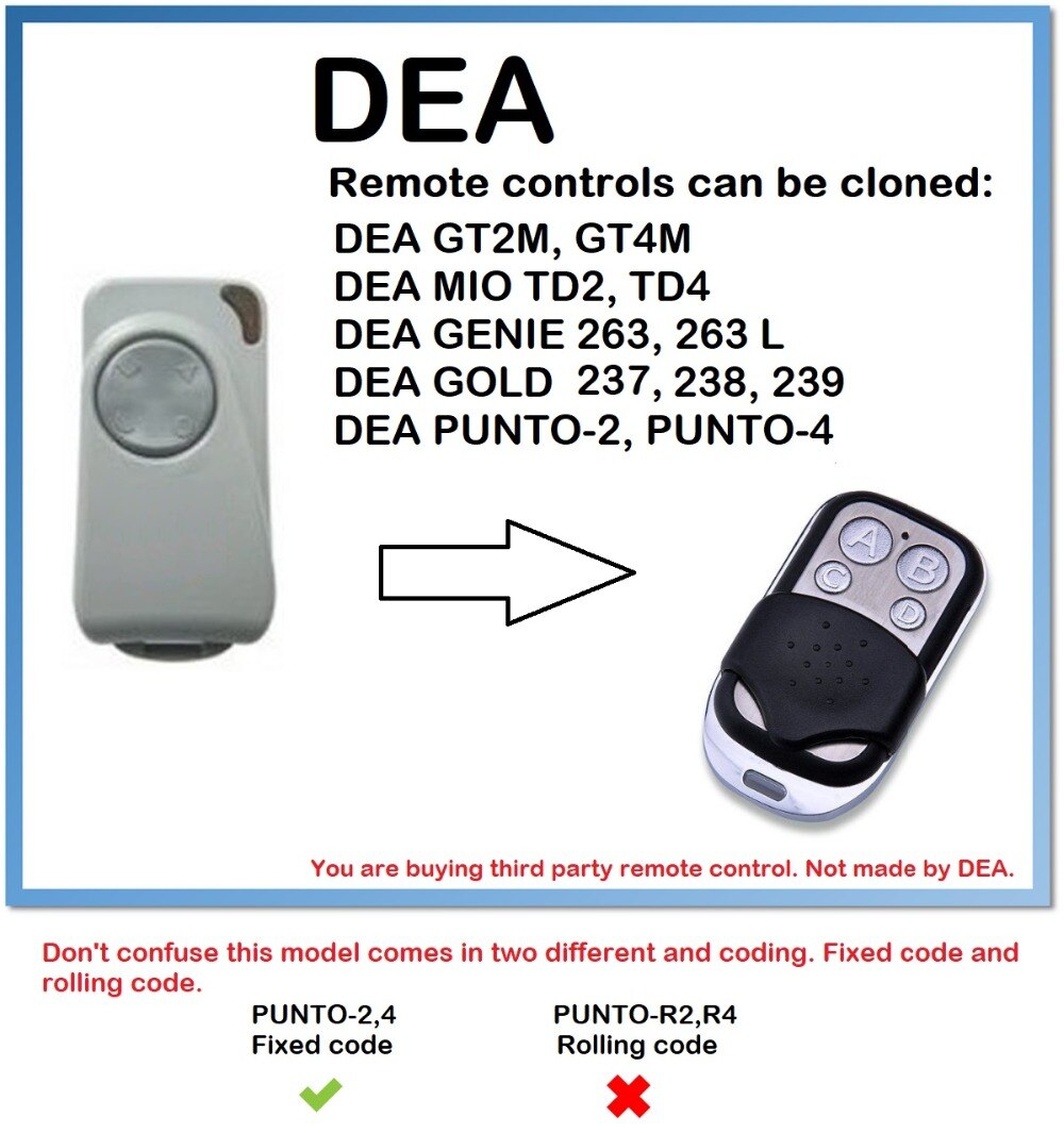 GFA SKX1GS / SKX2GS / SKX4GS Compatible Handheld Transmitter 4 Channel 433 92mhz GFA SKX1GS / SKX2GS / SKX4GS Compatible Handheld Transmitter 4 Channel 433 92mhz