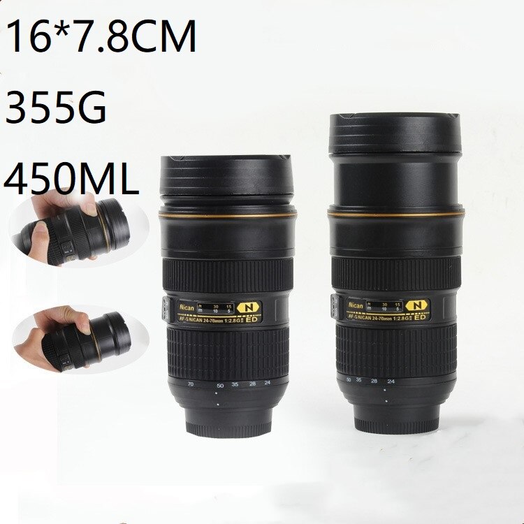 Kamera Objektiv Kaffee Becher Edelstahl Foto Isolierte Thermos Tasse Mit Deckel Fotograf SECHS Generation Emulation SLR Tasse: teleskopisch(N Serie