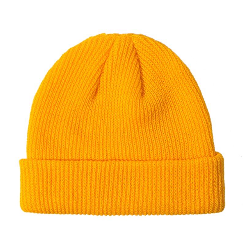 Unisex vinter svart grå rød ensfarget ribbestrikket lue luer for dame herre dame casual caps barn jenter gutter